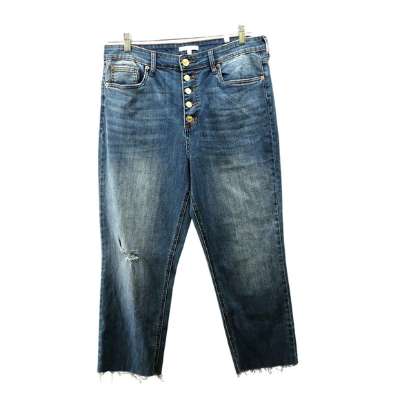 STS Blue Alicia High Rise Jeans Womens 32 Blue Exposed Button Fly Ankle - Picture 1 of 9